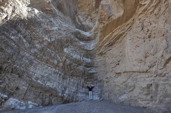 Fim do caminho no Mosaic Canyon, no Death Valley National Park, na Califórnia - EUA